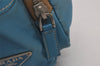 Authentic PRADA Tessuto Saffian Nylon Shoulder Bag Purse BR2452 Light Blue 8587I