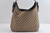 Authentic GUCCI Vintage Shoulder Hand Bag GG Canvas Leather 106242 Brown 8588I