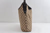 Authentic GUCCI Vintage Shoulder Hand Bag GG Canvas Leather 106242 Brown 8588I