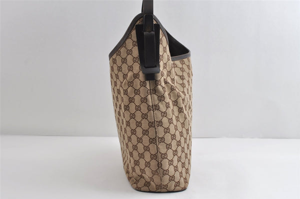 Authentic GUCCI Vintage Shoulder Hand Bag GG Canvas Leather 106242 Brown 8588I