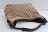 Authentic GUCCI Vintage Shoulder Hand Bag GG Canvas Leather 106242 Brown 8588I