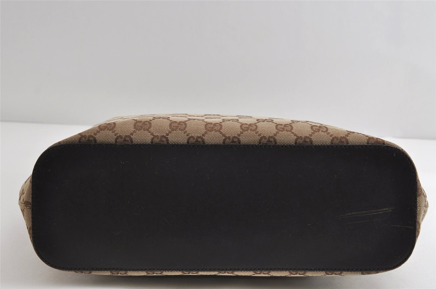 Authentic GUCCI Vintage Shoulder Hand Bag GG Canvas Leather 106242 Brown 8588I