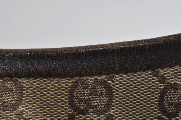 Authentic GUCCI Vintage Shoulder Hand Bag GG Canvas Leather 106242 Brown 8588I