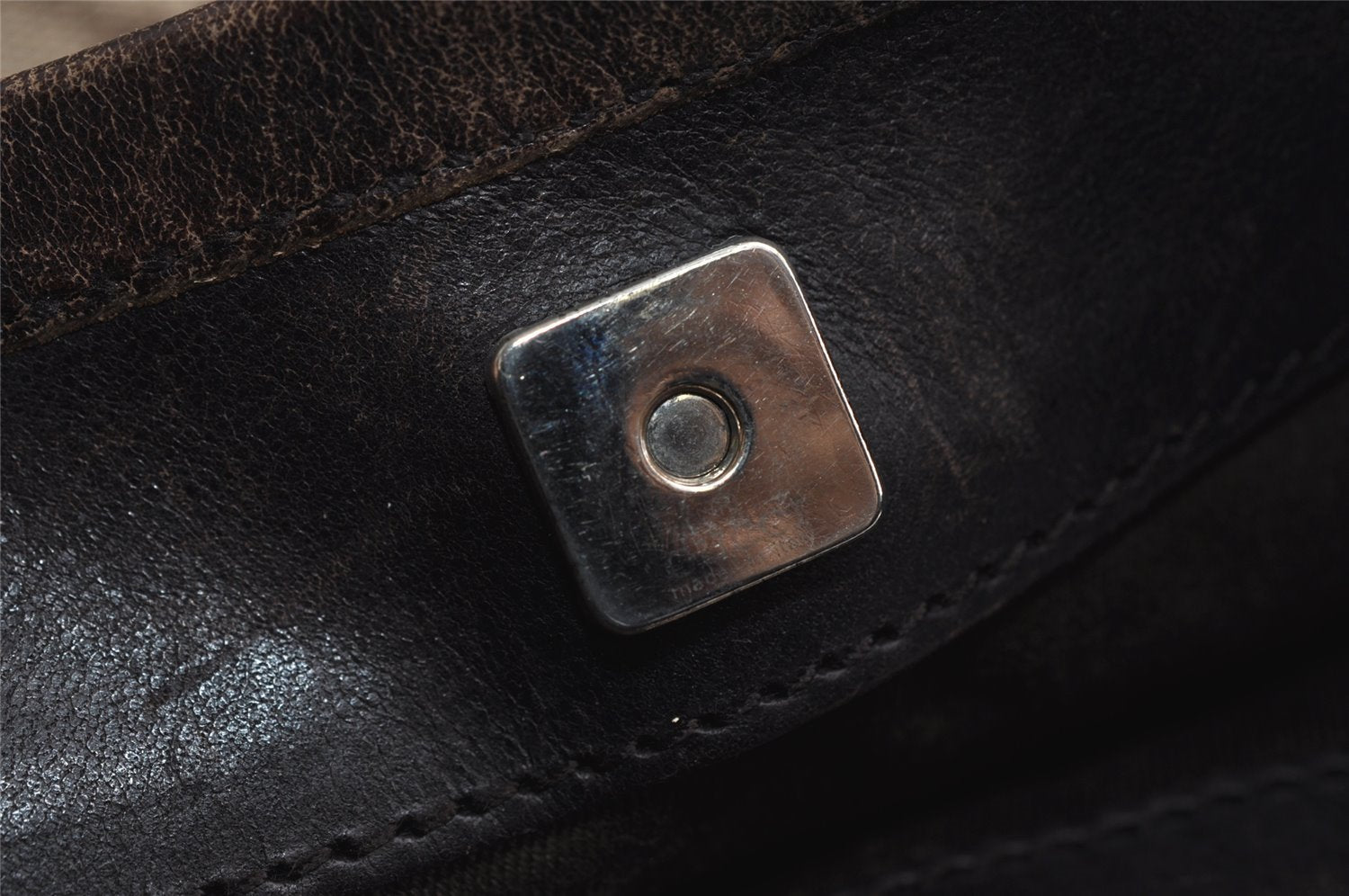 Authentic GUCCI Vintage Shoulder Hand Bag GG Canvas Leather 106242 Brown 8588I