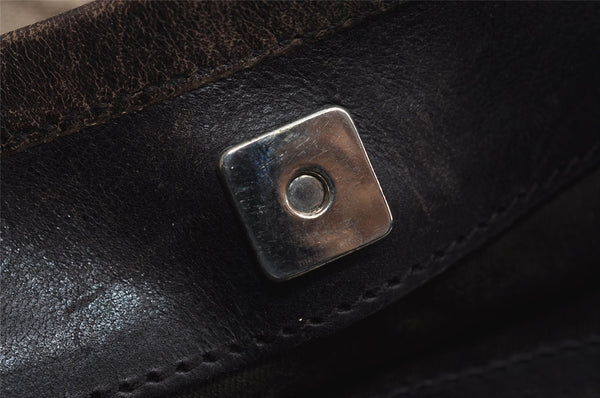 Authentic GUCCI Vintage Shoulder Hand Bag GG Canvas Leather 106242 Brown 8588I