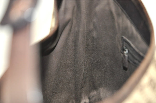 Authentic GUCCI Vintage Shoulder Hand Bag GG Canvas Leather 106242 Brown 8588I