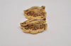 Authentic NINA RICCI Vintage Clip-on Earrings Gold Tone 8588J