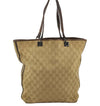 Authentic GUCCI Sherry Line Shoulder Tote Bag GG Canvas Leather Beige Junk 8590I
