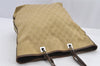 Authentic GUCCI Sherry Line Shoulder Tote Bag GG Canvas Leather Beige Junk 8590I