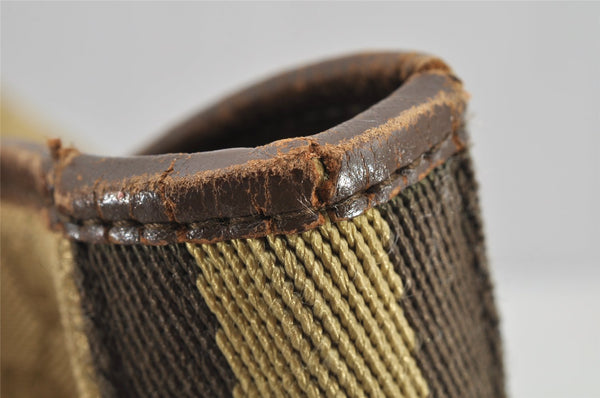 Authentic GUCCI Sherry Line Shoulder Tote Bag GG Canvas Leather Beige Junk 8590I