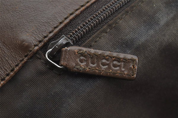 Authentic GUCCI Sherry Line Shoulder Tote Bag GG Canvas Leather Beige Junk 8590I