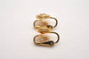 Authentic NINA RICCI Vintage Clip-on Rhinestone Earrings Gold Tone 8590J