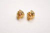 Authentic NINA RICCI Vintage Clip-on Rhinestone Earrings Gold Tone 8590J