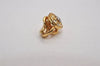 Authentic NINA RICCI Vintage Clip-on Rhinestone Earrings Gold Tone 8590J