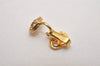 Authentic NINA RICCI Vintage Clip-on Rhinestone Earrings Gold Tone 8590J