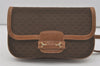 Authentic GUCCI Horsebit Micro GG Canvas Leather Shoulder Bag Brown Junk 8591I