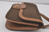 Authentic GUCCI Horsebit Micro GG Canvas Leather Shoulder Bag Brown Junk 8591I
