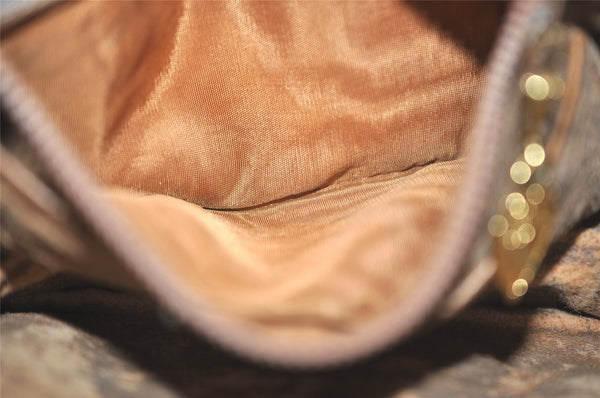 Authentic GUCCI Horsebit Micro GG Canvas Leather Shoulder Bag Brown Junk 8591I