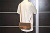 Authentic GUCCI Horsebit Micro GG Canvas Leather Shoulder Bag Brown Junk 8591I