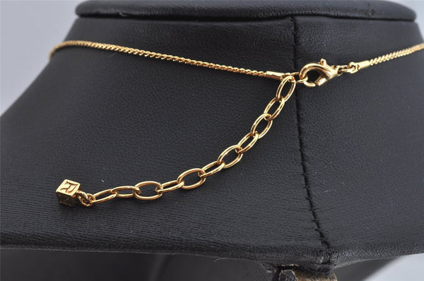 Authentic NINA RICCI Vintage Gold Tone Chain Pendant Necklace 8591J