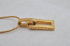 Authentic NINA RICCI Vintage Gold Tone Chain Pendant Necklace 8591J