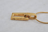 Authentic NINA RICCI Vintage Gold Tone Chain Pendant Necklace 8591J