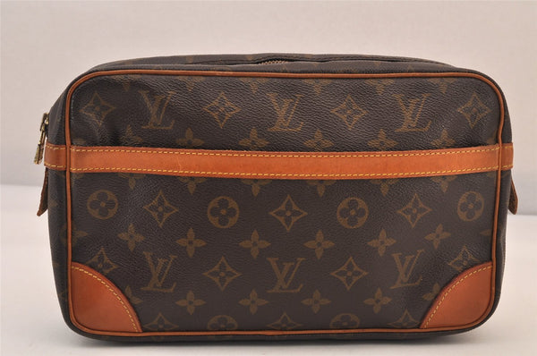 Authentic Louis Vuitton Monogram Compiegne 28 Clutch Hand Bag M51845 LV 8591M