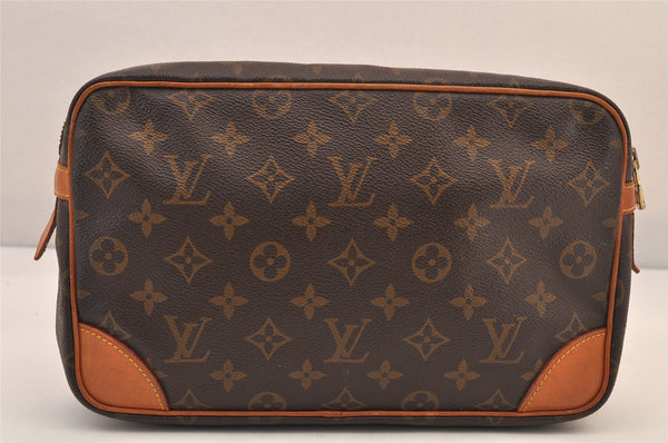 Authentic Louis Vuitton Monogram Compiegne 28 Clutch Hand Bag M51845 LV 8591M