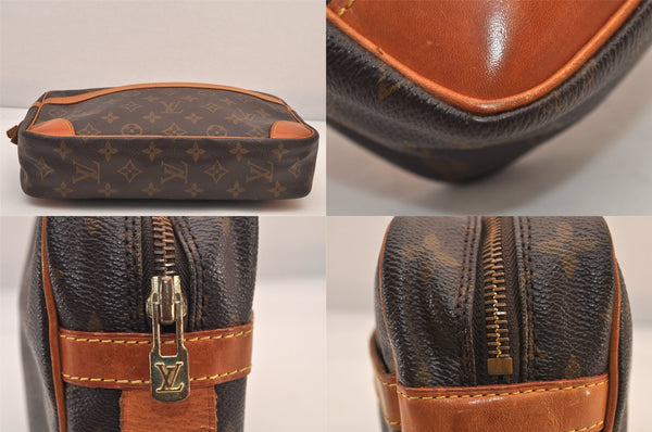 Authentic Louis Vuitton Monogram Compiegne 28 Clutch Hand Bag M51845 LV 8591M