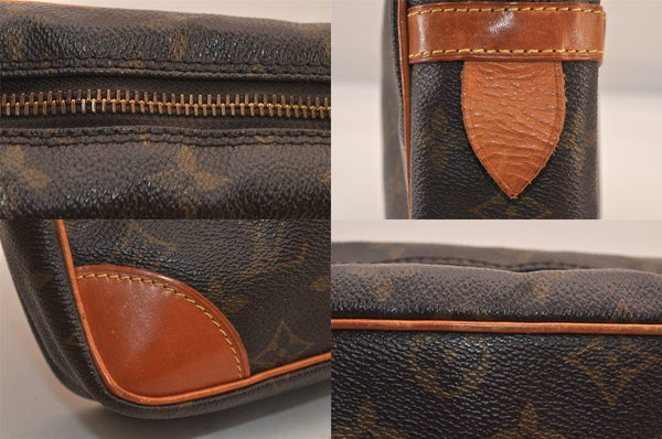 Authentic Louis Vuitton Monogram Compiegne 28 Clutch Hand Bag M51845 LV 8591M