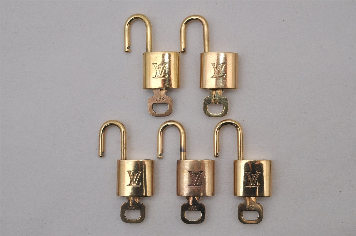 Authentic Louis Vuitton Padlock & Keys 10Set LV 8592I