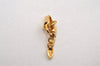 Authentic NINA RICCI Vintage Clip-on Rhinestone Earrings Gold Tone 8593J