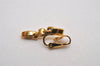 Authentic NINA RICCI Vintage Clip-on Rhinestone Earrings Gold Tone 8593J