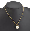 Authentic NINA RICCI Gold Tone Imitation Pearl Chain Pendant Necklace 8594J