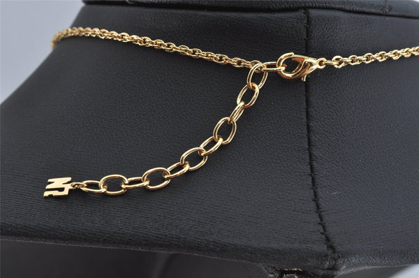 Authentic NINA RICCI Gold Tone Imitation Pearl Chain Pendant Necklace 8594J