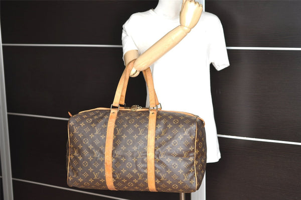 Authentic Louis Vuitton Monogram Sac Souple 45 Hand Boston Bag M41624 LV 8595I