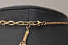 Authentic NINA RICCI Gold Tone Rhinestone Heart Chain Pendant Necklace  8596J