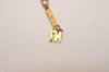 Authentic NINA RICCI Gold Tone Rhinestone Heart Chain Pendant Necklace  8596J