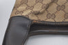 Authentic GUCCI Web Sherry Line Jackie Shoulder Bag Canvas Leather Brown 8597I