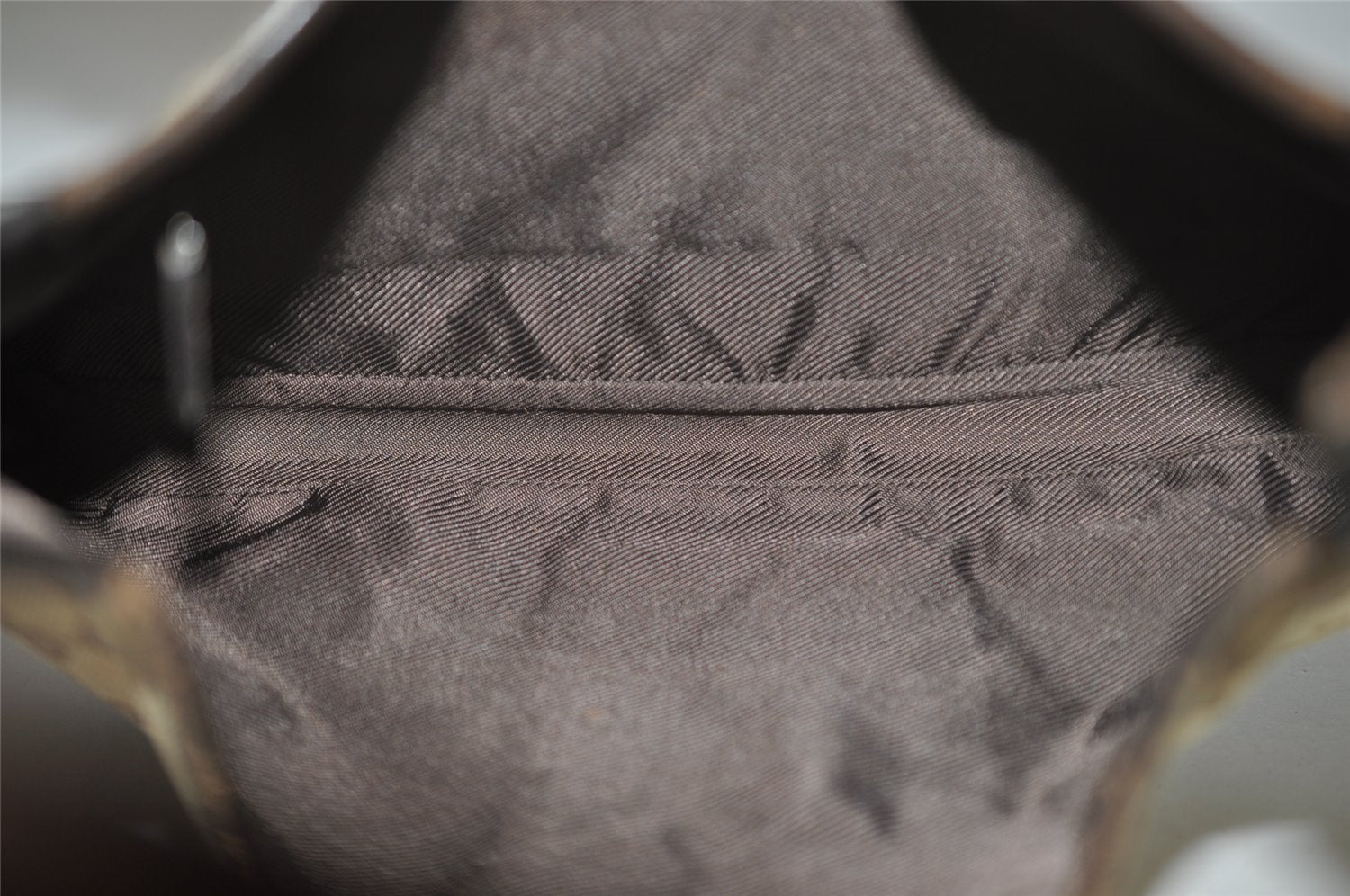 Authentic GUCCI Web Sherry Line Jackie Shoulder Bag Canvas Leather Brown 8597I