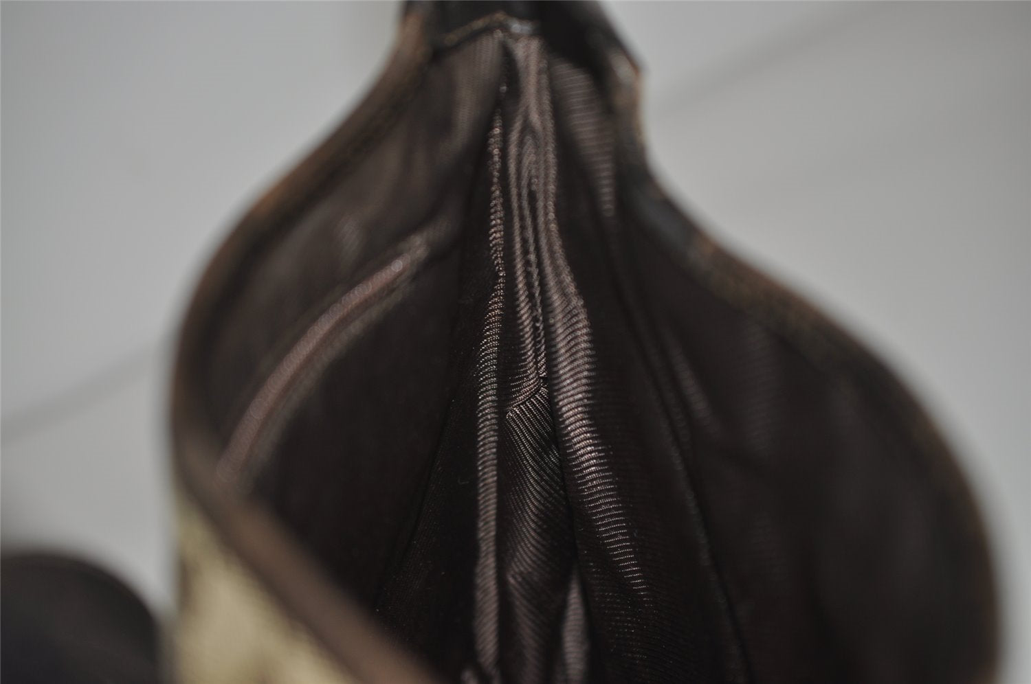 Authentic GUCCI Web Sherry Line Jackie Shoulder Bag Canvas Leather Brown 8597I