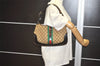 Authentic GUCCI Web Sherry Line Jackie Shoulder Bag Canvas Leather Brown 8597I