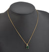 Authentic NINA RICCI Vintage Rhinestone Chain Pendant Necklace Gold 8597J