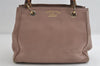 Authentic GUCCI Bamboo Shopper Small 2Way Hand Bag Leather 336032 Pink 8598I