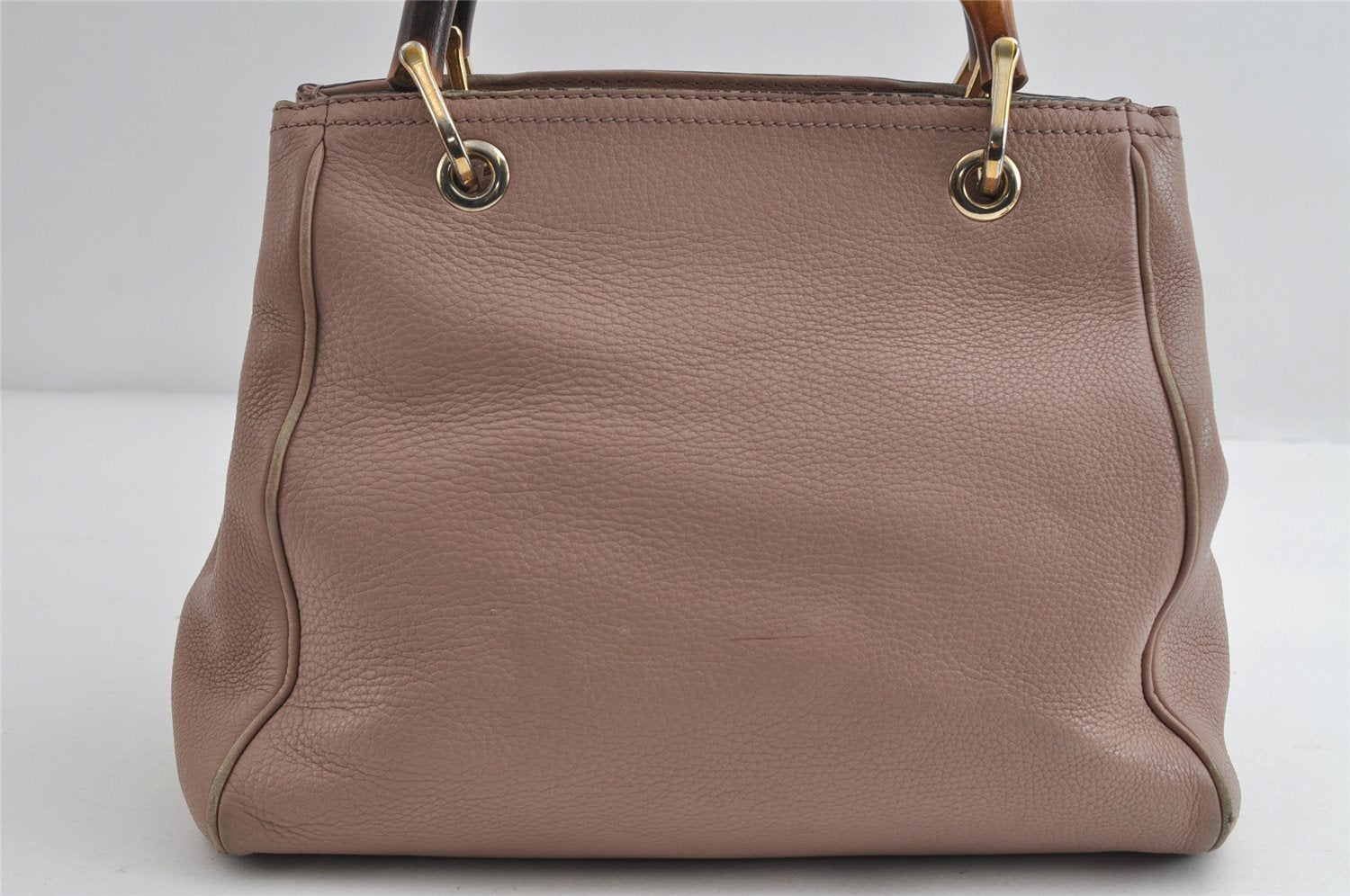 Authentic GUCCI Bamboo Shopper Small 2Way Hand Bag Leather 336032 Pink 8598I