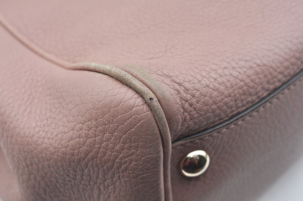 Authentic GUCCI Bamboo Shopper Small 2Way Hand Bag Leather 336032 Pink 8598I