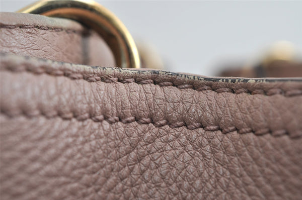 Authentic GUCCI Bamboo Shopper Small 2Way Hand Bag Leather 336032 Pink 8598I