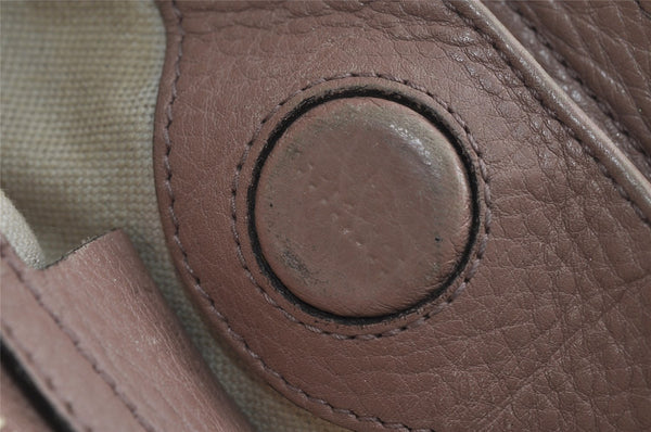 Authentic GUCCI Bamboo Shopper Small 2Way Hand Bag Leather 336032 Pink 8598I