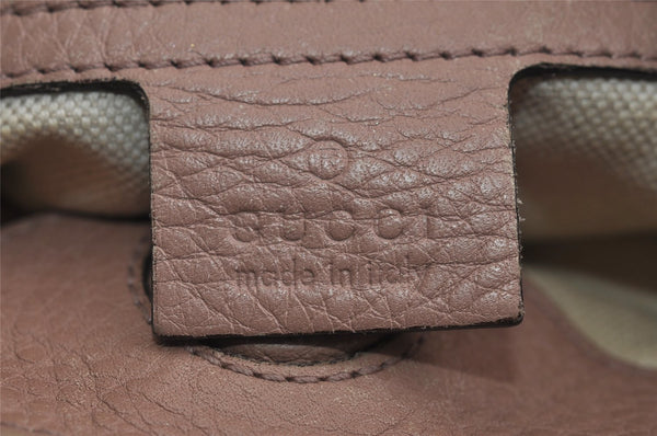 Authentic GUCCI Bamboo Shopper Small 2Way Hand Bag Leather 336032 Pink 8598I