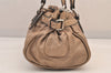 Authentic Chloe Paddington Vintage Leather Shoulder Hand Bag Beige 8598M